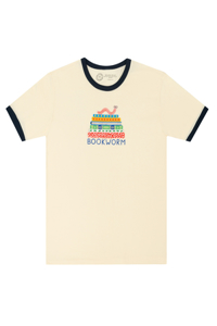 Bookworm Unisex Ringer T-Shirt Small