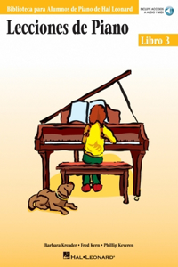 Piano Lessons Book 3 - Book/Online Audio - Spanish Edition