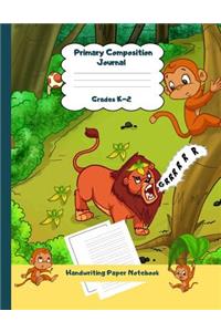 Primary Composition Journal Grades K-2 Handwriting Paper Notebook