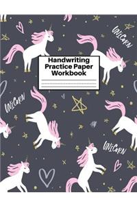 Handwriting Practice Paper Workbook
