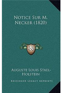 Notice Sur M. Necker (1820)