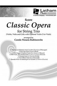 Classic Opera for String Trio - Score