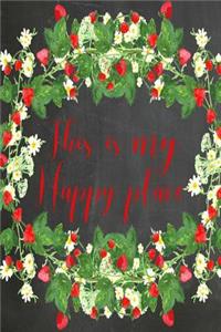 Chalkboard Journal - This Is My Happy Place (Bright Red)