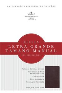 Biblia Letra Grande Tamano Manual Con Referencias-Rvr 1960