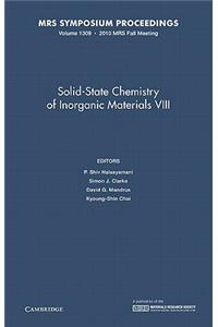 Solid-State Chemistry of Inorganic Materials VIII: Symposium Held November 29-December 3, Boston, Massachusetts, U.S.A.