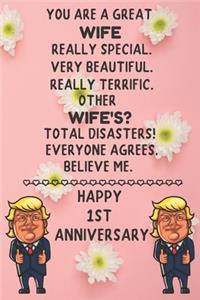 You Are A Great Wife Really Special Happy 1st Anniversary