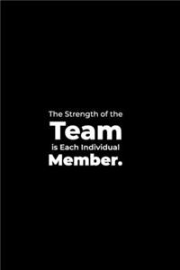 The Strength of the Team is each Individual Member.