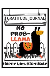 Gratitude Journal No Prob-Llama Happy 40th Birthday