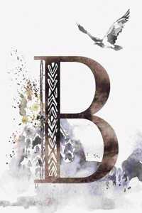 Monthly Planner with Monogram Letter B