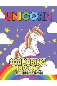 Unicorn Coloring Book for Kids Ages 4-8