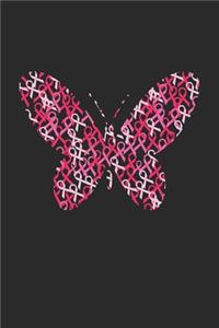 Cancer Awareness Pink Ribbons Butterfly