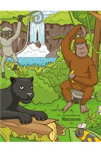 Livro para Colorir de Macacos 3 & 4