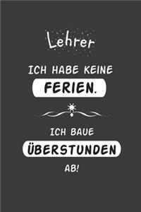 Lehrer Ich habe Keine Ferien Ich baue Überstunden ab