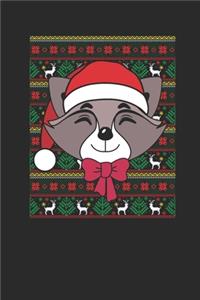 Ugly Christmas - Racoon: Dotted Bullet Grid Notebook / Journal (6 X 9) - Christmas Gift for Kids, Teens, Mom And Dad