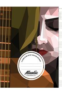 6 String Blank Guitar Tablature Notebook - Polygon Love