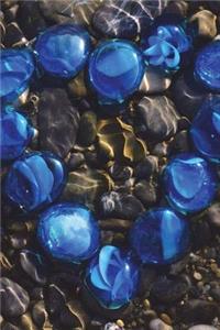 Blue Glass Stones Heart Journal