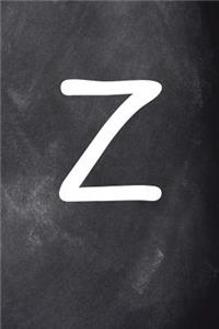 Monogram Z Personalized 2019 Weekly Planner Z Chalkboard 134 Pages