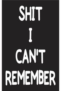 Shit I Can't Remember