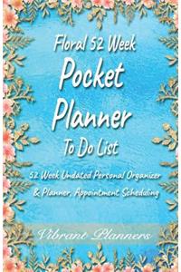 Floral 52 Week Pocket Planner to Do List