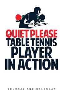 Quiet Please Table Tennis Player in Action