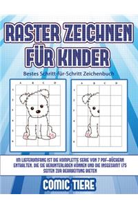 Bestes Schritt-für-Schritt Zeichenbuch (Raster zeichnen für Kinder - Comic Tiere)