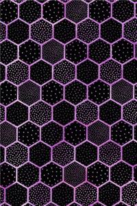 Bullet Journal Notebook Polka Dots and Hexagons Pattern 9