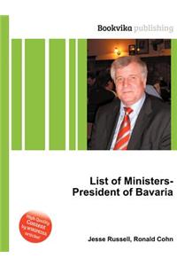 List of Ministers-President of Bavaria