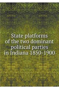 State platforms of the two dominant political parties in Indiana 1850-1900