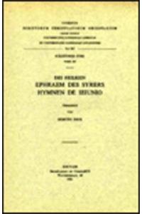 Des Heiligen Ephraem Des Syrers Hymnen de Leiuno. Syr. 106
