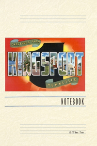 Vintage Lined Notebook Greetings from Kingsport, Tennessee