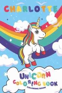 Charlotte Unicorn coloring book for kids