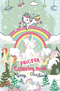 Unicorn Christmas Coloring Book