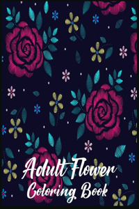 Adult Flower Coloring Book