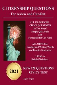 Citizenship Questions For Review And Cut-Out