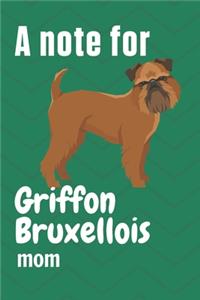 A note for Griffon Bruxellois mom