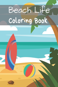 Beach Life Coloring Book.