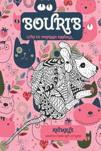 Livre de coloriage Mandala - Conceptions anti-stress - Animaux - Souris