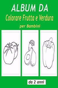 Frutta e Verdura da Colorare per bambini da 2 anni