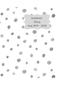 Academic Diary Aug 2019-2020: 8x10 day to a page academic year diary, hourly appointments and space for notes on each page. Perfect for teachers, students and small business owne