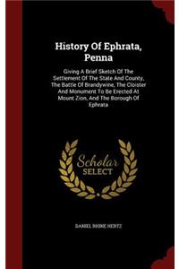History Of Ephrata, Penna