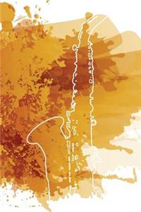 Umber Splash Saxophone Notebook