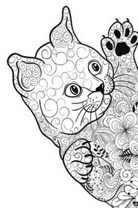 Color My Cover Cat Journal - Floral Kitty