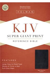 KJV Super Giant Print Reference Bible, Black Leather