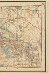 Utah Vintage Map Field Journal Notebook, 50 pages/25 sheets, 4x6