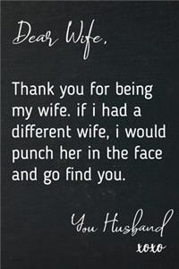 Dear Wife, Thank You for Being My Wife