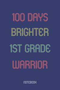 100 Days Brighter 1st Grade Warrior