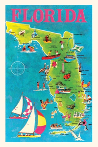 Vintage Journal Map of Florida