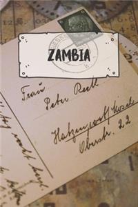 Zambia: Ruled Travel Diary Notebook or Journey Journal - Lined Trip Pocketbook for Men and Women with Lines