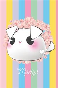 Maëlys: Chiot Chien: Personalisé Carnet De Notes Cadeau Ligné Pour Les Filles Et Étudiantes