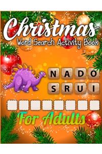 Christmas Word Search Activity Book for Adults